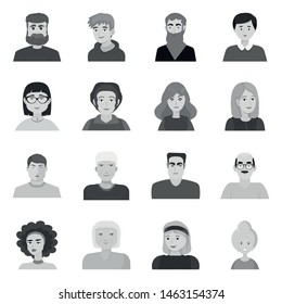 Isolated object of profession and office logo. Collection of profession and fashion vector icon for stock.