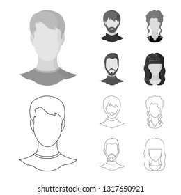 Isolated object of professional and photo icon. Collection of professional and profile vector icon for stock.