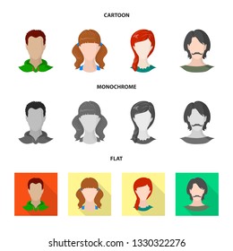 Isolated object of professional and photo icon. Collection of professional and profile stock vector illustration.