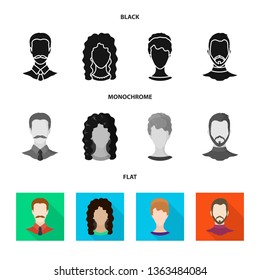 Isolated object of professional and photo icon. Collection of professional and profile vector icon for stock.