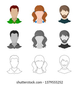 Isolated object of professional and photo icon. Set of professional and profile vector icon for stock.