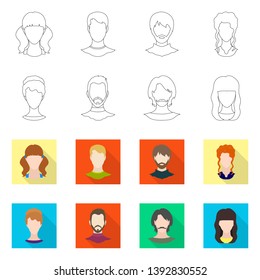 Isolated object of professional and photo icon. Collection of professional and profile vector icon for stock.