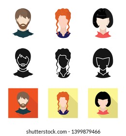 Isolated object of professional and photo icon. Set of professional and profile vector icon for stock.