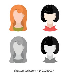 Isolated object of professional and photo icon. Set of professional and profile stock vector illustration.