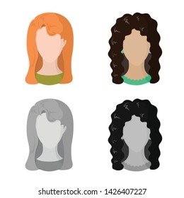 Isolated object of professional and photo icon. Set of professional and profile vector icon for stock.