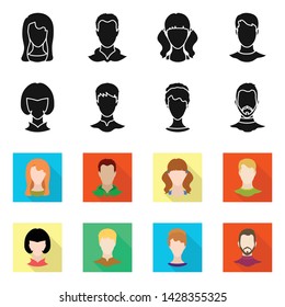 Isolated object of professional and photo icon. Set of professional and profile stock symbol for web.