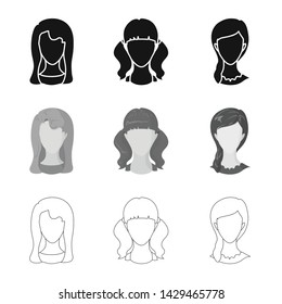 Isolated object of professional and photo icon. Collection of professional and profile stock vector illustration.