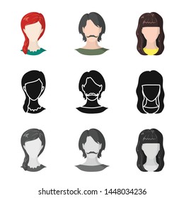 Isolated object of professional and photo icon. Set of professional and profile vector icon for stock.