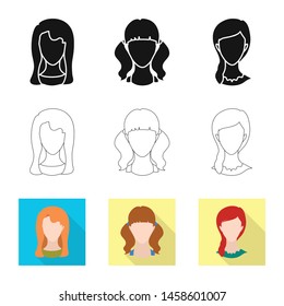 Isolated object of professional and photo icon. Set of professional and profile vector icon for stock.
