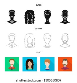Isolated object of professional and photo logo. Set of professional and profile stock symbol for web.
