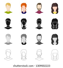 Isolated object of professional and photo logo. Set of professional and profile stock symbol for web.