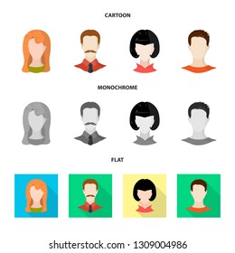 Isolated object of professional and photo logo. Set of professional and profile stock symbol for web.