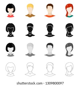 Isolated object of professional and photo logo. Collection of professional and profile vector icon for stock.