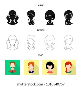 Isolated object of professional and photo logo. Collection of professional and profile vector icon for stock.