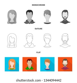 Isolated object of professional and photo logo. Set of professional and profile stock symbol for web.