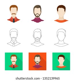 Isolated object of professional and photo logo. Collection of professional and profile stock symbol for web.
