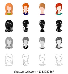 Isolated object of professional and photo logo. Collection of professional and profile vector icon for stock.