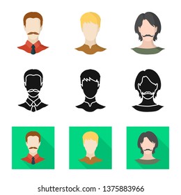 Isolated object of professional and photo logo. Set of professional and profile stock vector illustration.