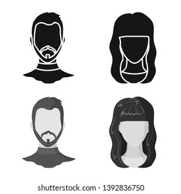 Isolated object of professional and photo logo. Set of professional and profile stock vector illustration.
