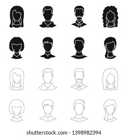 Isolated object of professional and photo logo. Set of professional and profile stock symbol for web.