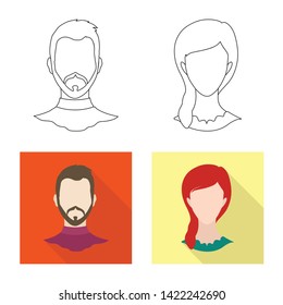 Isolated object of professional and photo logo. Collection of professional and profile stock vector illustration.