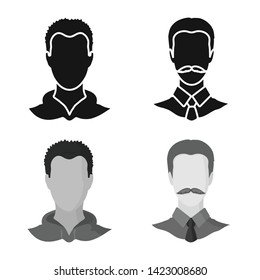 Isolated object of professional and photo logo. Collection of professional and profile vector icon for stock.