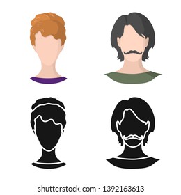 Isolated object of professional and photo sign. Set of professional and profile vector icon for stock.