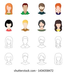 Isolated object of professional and photo sign. Collection of professional and profile stock symbol for web.
