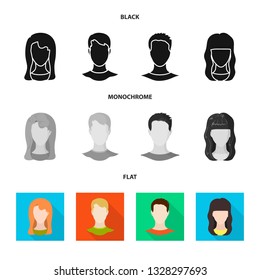 Isolated object of professional and photo symbol. Collection of professional and profile vector icon for stock.