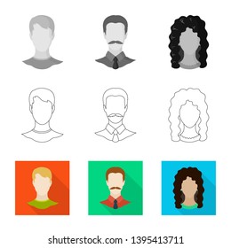Isolated object of professional and photo symbol. Collection of professional and profile vector icon for stock.