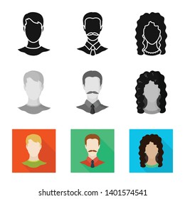 Isolated object of professional and photo symbol. Set of professional and profile stock symbol for web.