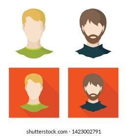 Isolated object of professional and photo symbol. Collection of professional and profile stock vector illustration.