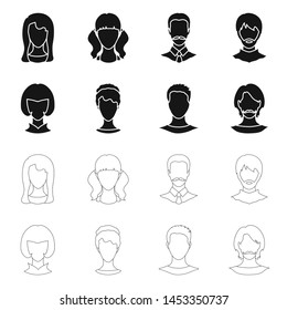 Isolated object of professional and photo symbol. Collection of professional and profile vector icon for stock.