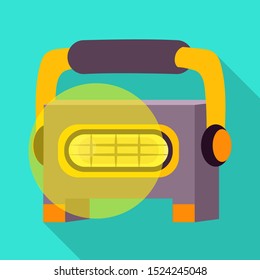 Isolated object of projector and floodlight logo. Web element of projector and gallery stock vector illustration.