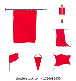 Isolated object of promotional  and textile  sign. Collection of promotional  and white  stock vector illustration.