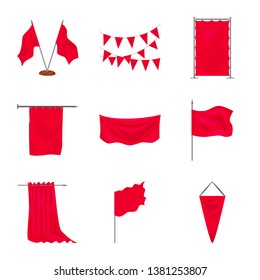 Isolated object of promotional  and textile  sign. Set of promotional  and white  vector icon for stock.
