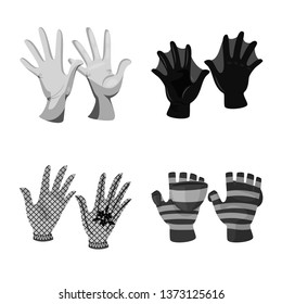 Isolated object of property and distinctive sign. Collection of property and textile stock symbol for web.