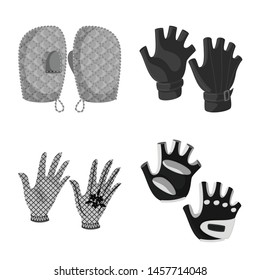 Isolated object of property and distinctive sign. Collection of property and textile stock vector illustration.