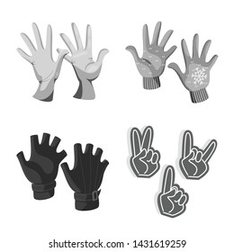 Isolated object of property and distinctive symbol. Collection of property and textile stock vector illustration.