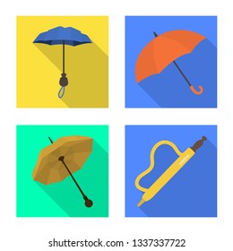 Isolated object of protection and closed icon. Collection of protection and rainy stock symbol for web.