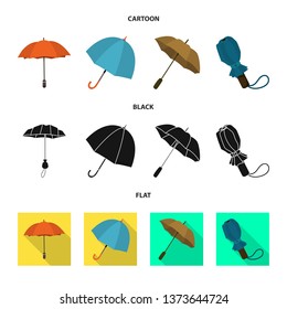 Isolated object of protection and closed icon. Collection of protection and rainy stock symbol for web.