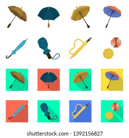 Isolated object of protection and closed sign. Collection of protection and rainy vector icon for stock.
