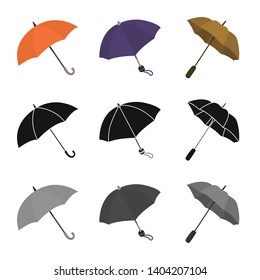 Isolated object of protection and closed sign. Set of protection and rainy stock symbol for web.
