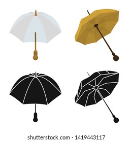 Isolated object of protection and closed sign. Collection of protection and rainy stock vector illustration.