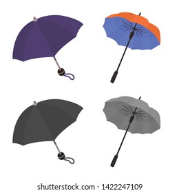 Isolated object of protection and closed sign. Collection of protection and rainy stock symbol for web.