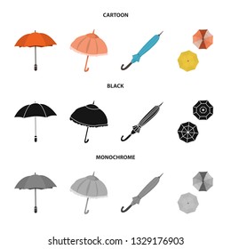 Isolated object of protection and closed symbol. Set of protection and rainy vector icon for stock.