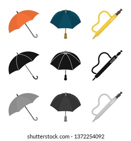 Isolated object of protection and closed symbol. Set of protection and rainy vector icon for stock.