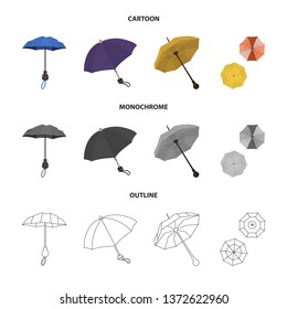 Isolated object of protection and closed symbol. Collection of protection and rainy vector icon for stock.