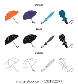 Isolated object of protection and closed symbol. Collection of protection and rainy stock symbol for web.