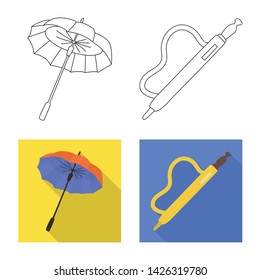 Isolated object of protection and closed symbol. Collection of protection and rainy vector icon for stock.